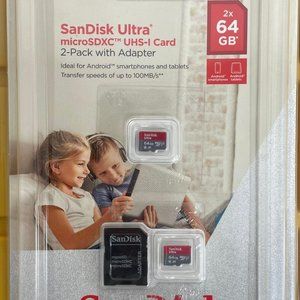 SanDisk 64GB Ultra SDXC UHS-1 Memory Card 2-Pack